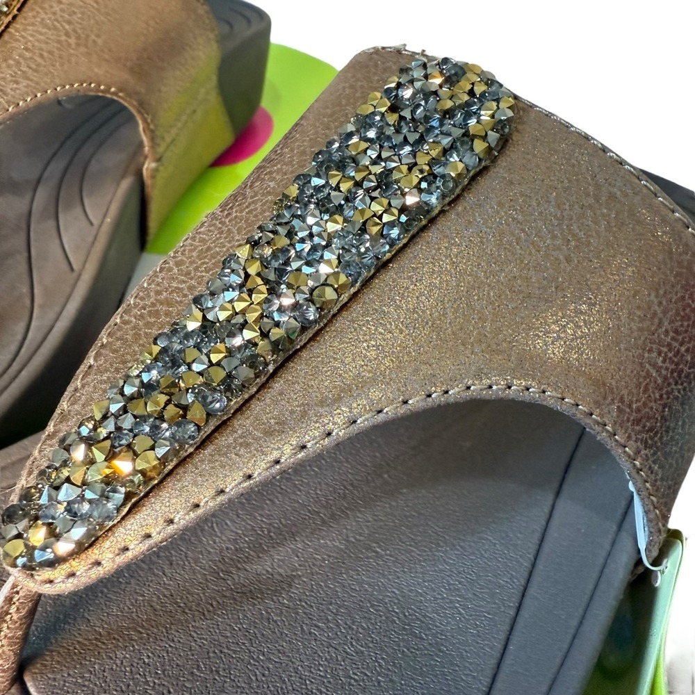 BareTraps Garnett Sandals Women 10 Bronze Walking Comfort Cushion Slip On Shoes - Picture 6 of 13